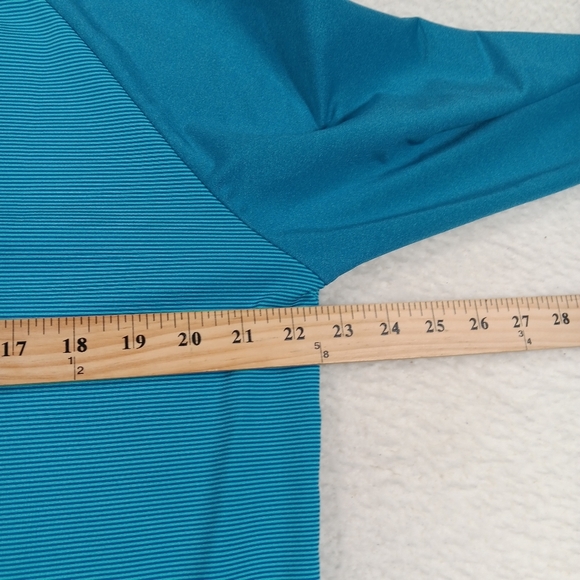 Peter Millar Pullover Mens Medium Blue Crown Sport Performance 1/4 Zip Striped - Picture 11 of 13